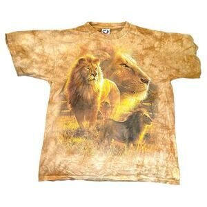 Vintage Liquid Blue T Shirt Men’s Size L Lion Nature Tee Made In USA